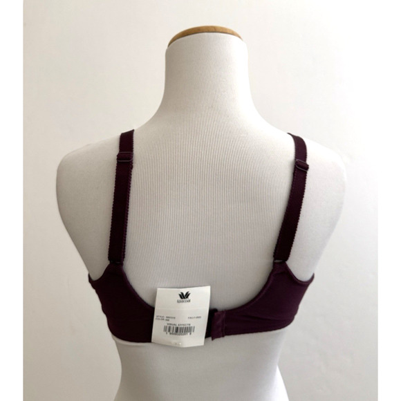 Wacoal Minimizer Underwire Bra 34D Burgundy Lace Full Coverage NWT 857210 - Picture 4 of 8